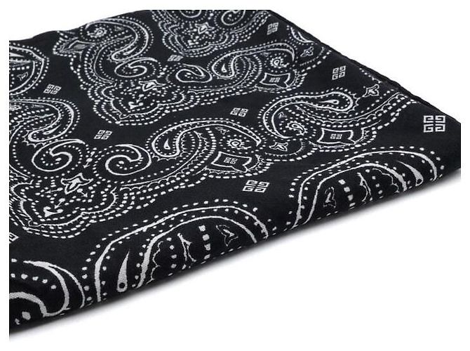 Givenchy Sciarpa quadrata in misto cashmere e modal con stampa GG nera Nero - vista 3