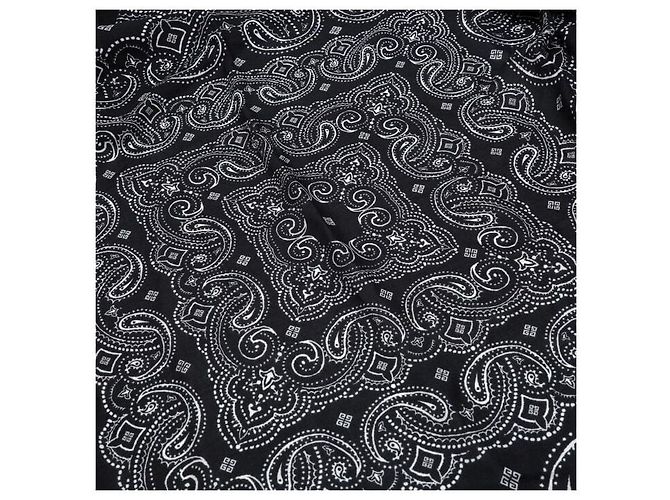 Givenchy Sciarpa quadrata in misto cashmere e modal con stampa GG nera Nero - vista 4
