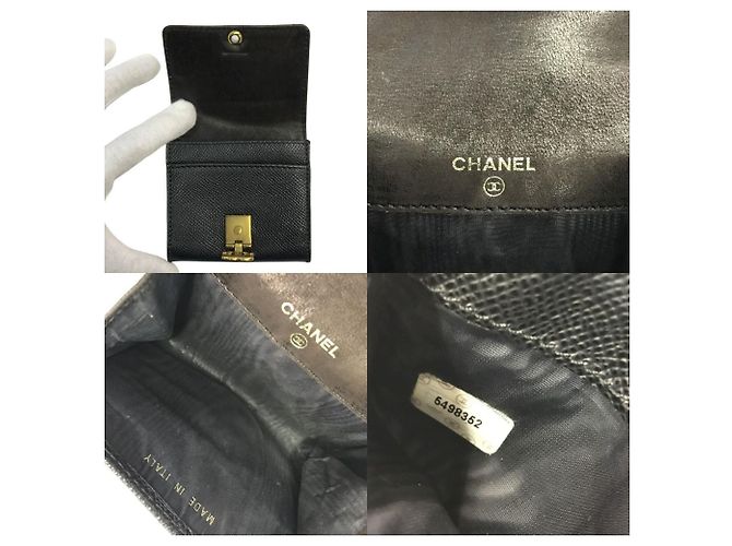 Cartera bi-fold negra Chanel Negro - vista 8