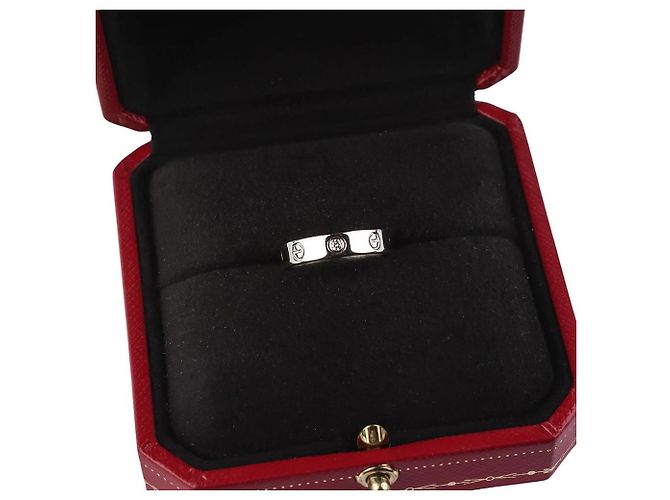 Cartier Mini Love Ring aus Weißgold mit Diamant Größe - Ansicht 5