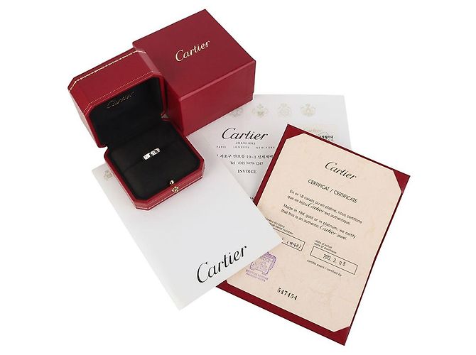 Cartier Mini Love Ring aus Weißgold mit Diamant Größe - Ansicht 6