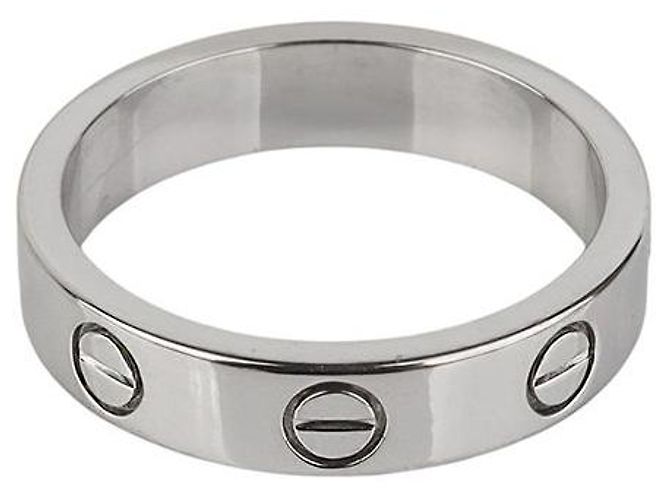 Cartier Mini Love Ring aus Weißgold mit Diamant Größe (Department Store Zertifikat) - Ansicht 3