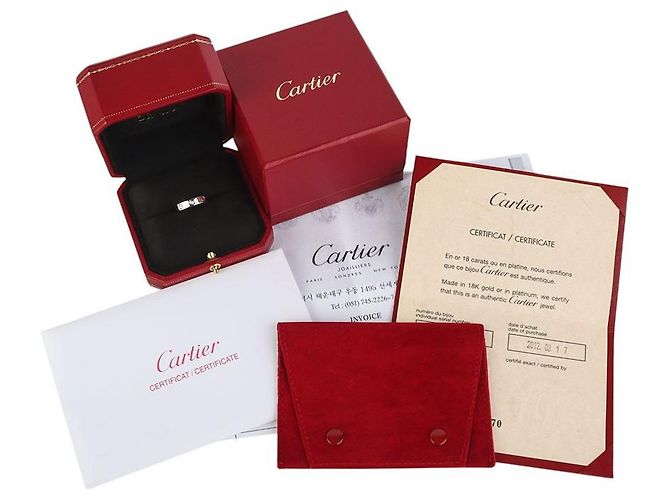 Cartier Mini Love Ring aus Weißgold mit Diamant Größe (Department Store Zertifikat) - Ansicht 6