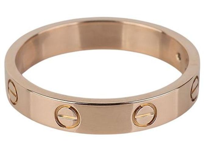 Cartier Rose Gold Mini Love Ring with Diamond Size Pink - view 3