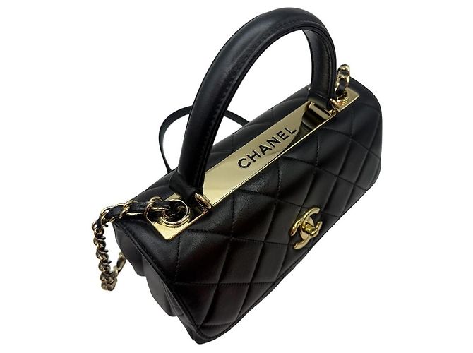 Chanel Borsa a tracolla Trendy CC Small in agnello nero - vista 5