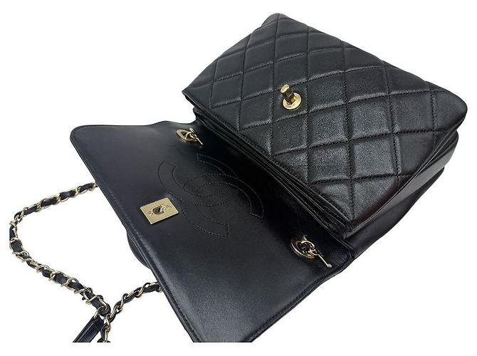 Chanel Borsa a tracolla Trendy CC Small in agnello nero - vista 8