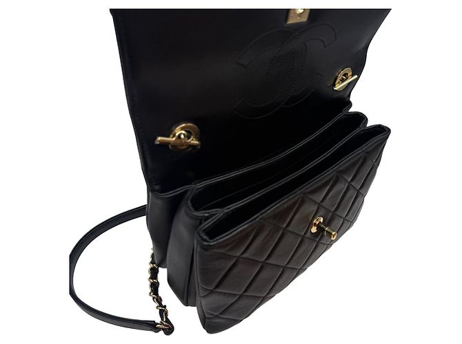 Chanel Borsa a tracolla Trendy CC Small in agnello nero - vista 9