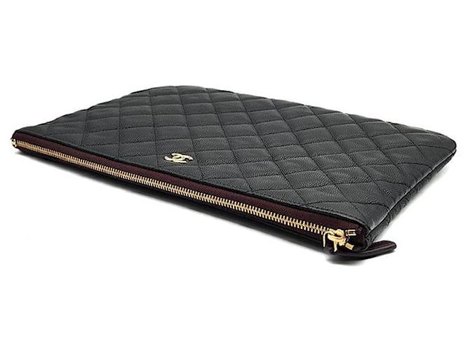 Chanel Clutch Caviar New Medium Nero - vista 4