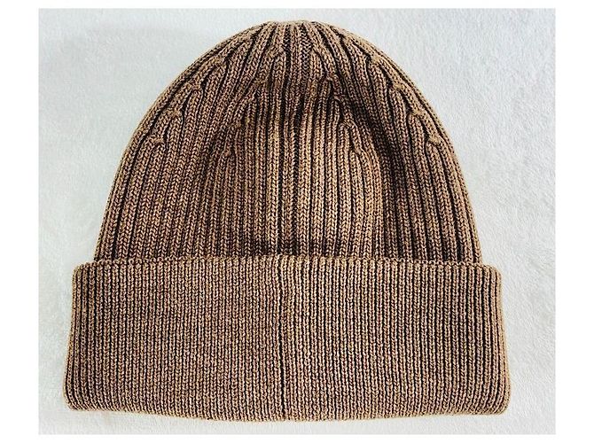 Loewe Gorro de lã com logo Marrom - vista 4