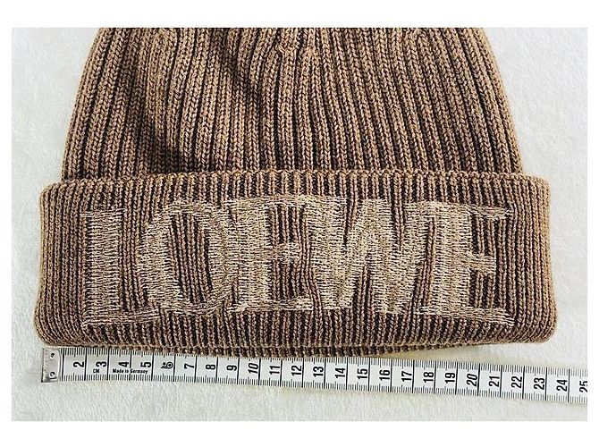 Loewe Gorro de lã com logo Marrom - vista 7