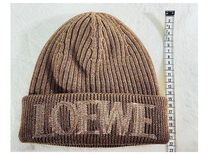 Loewe Gorro de lã com logo Marrom - vista 8