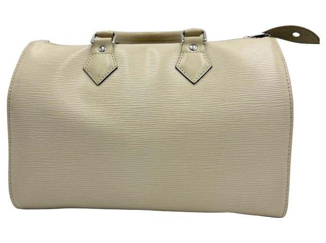 Louis Vuitton Borsa Tote Speedy Epi White Bianco - vista 5