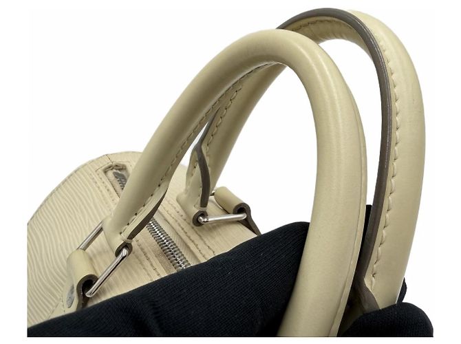 Louis Vuitton Borsa Tote Speedy Epi White Bianco - vista 7