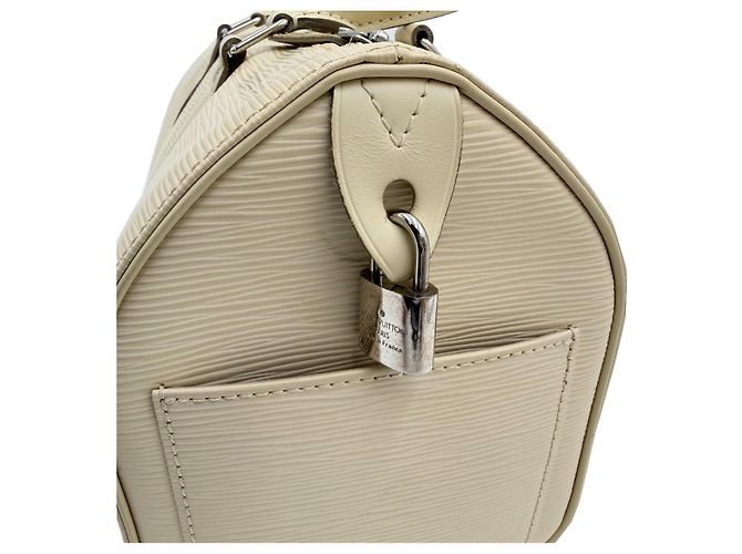 Louis Vuitton Borsa Tote Speedy Epi White Bianco - vista 8