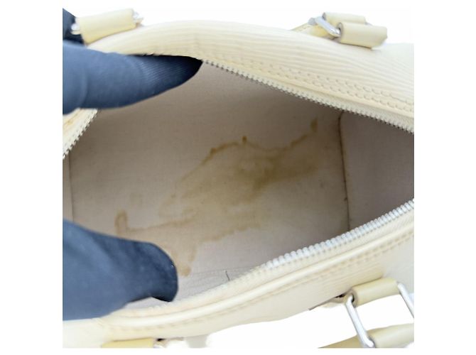 Louis Vuitton Borsa Tote Speedy Epi White Bianco - vista 9