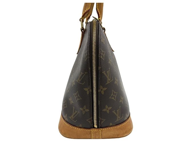 Louis Vuitton Borsa Tote Alma PM Monogram Marrone - vista 3
