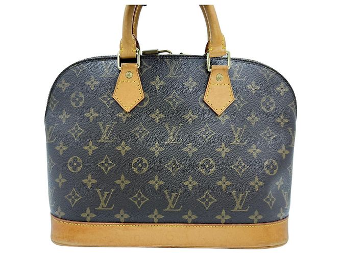 Louis Vuitton Borsa Tote Alma PM Monogram Marrone - vista 4