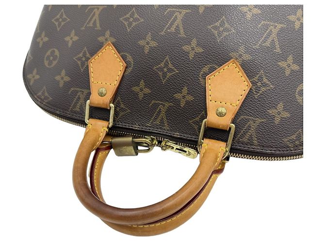 Louis Vuitton Borsa Tote Alma PM Monogram Marrone - vista 5