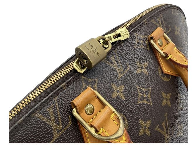 Louis Vuitton Borsa Tote Alma PM Monogram Marrone - vista 7