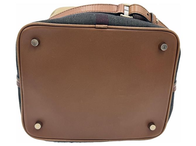 Burberry Borsa Hobo Military Point Marrone - vista 6