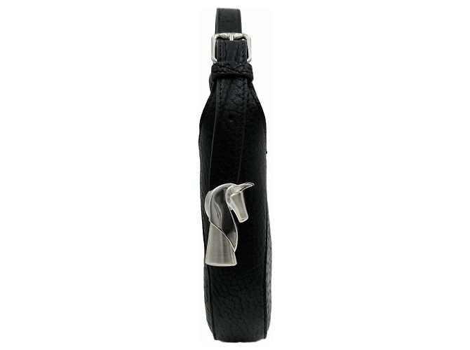 Burberry Piccola borsa a tracolla in pelle di vitello Chess Nero - vista 4