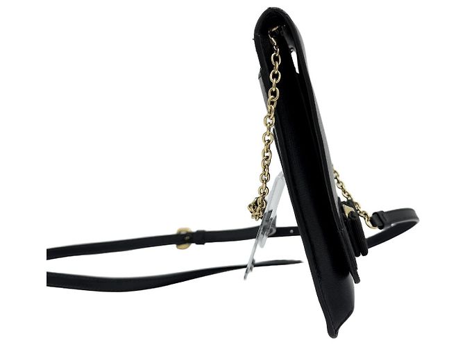 Salvatore Ferragamo Custodia per Telefono con Fiocco e Borsa a Tracolla Nero - vista 4