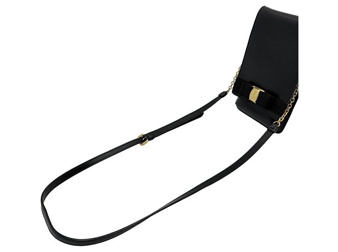 Salvatore Ferragamo Custodia per Telefono con Fiocco e Borsa a Tracolla Nero - vista 7