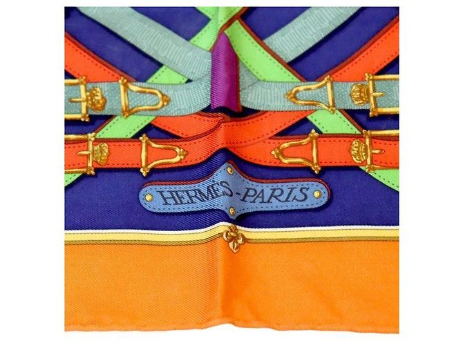 Hermès Sciarpa in seta arancione - vista 3