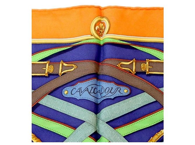 Hermès Sciarpa in seta arancione - vista 4