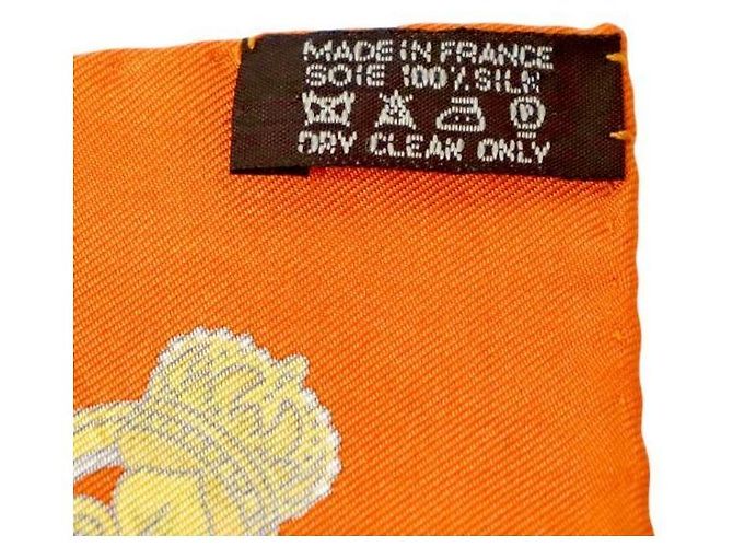 Hermès Sciarpa in seta arancione - vista 5