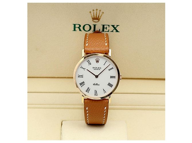 Rolex Cellini Selini Men's Coin Watch White Dial Medium Original Buckle Manual - view 2