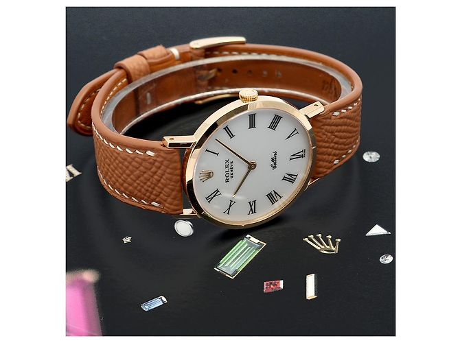 Rolex Cellini Selini Men's Coin Watch White Dial Medium Original Buckle Manual - view 23