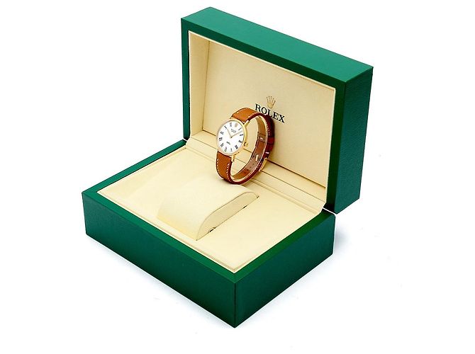 Rolex Cellini Selini Men's Coin Watch White Dial Medium Original Buckle Manual - view 24