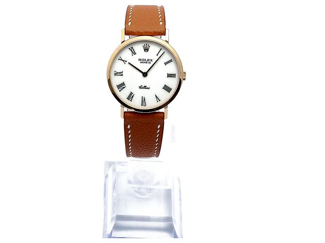 Rolex Cellini Selini Men's Coin Watch White Dial Medium Original Buckle Manual - view 3