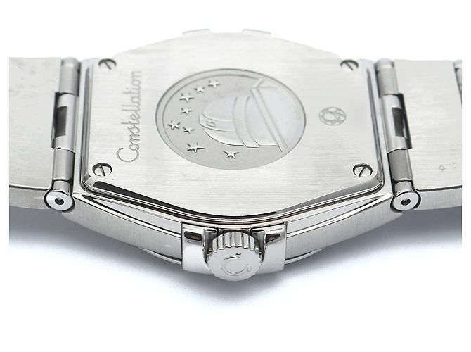 Omega Relógio Constellation Masculino em Aço Prateado Gravado Quartzo com Caixa de Garantia Prata - vista 14