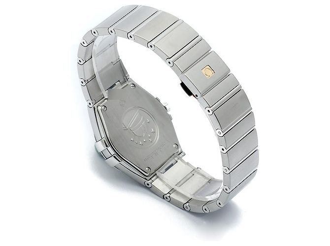 Omega Relógio Constellation Masculino em Aço Prateado Gravado Quartzo com Caixa de Garantia Prata - vista 16