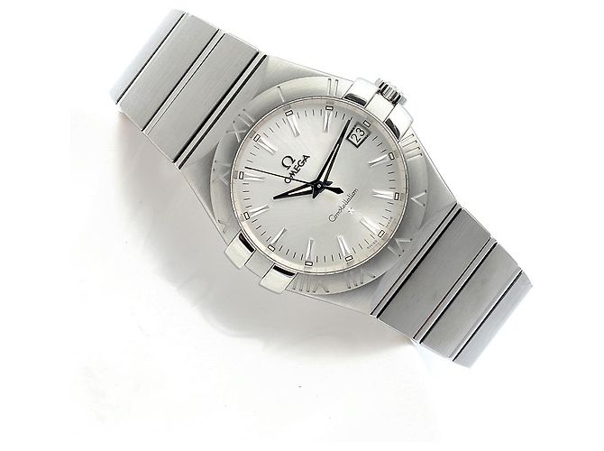Omega Relógio Constellation Masculino em Aço Prateado Gravado Quartzo com Caixa de Garantia Prata - vista 21