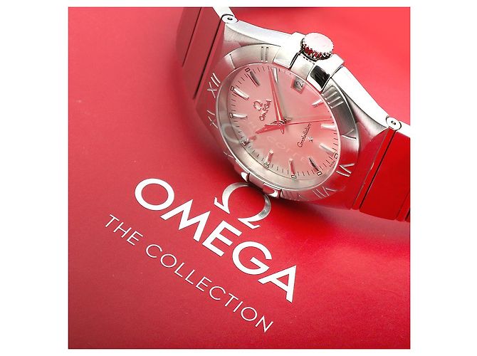 Omega Relógio Constellation Masculino em Aço Prateado Gravado Quartzo com Caixa de Garantia Prata - vista 24