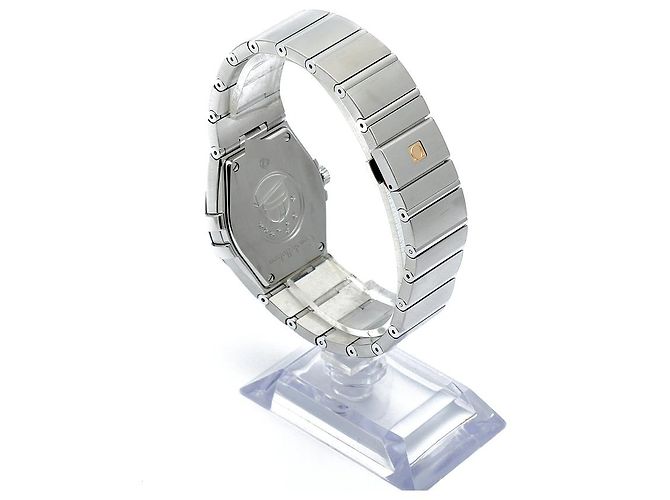 Omega Relógio Constellation Masculino em Aço Prateado Gravado Quartzo com Caixa de Garantia Prata - vista 6