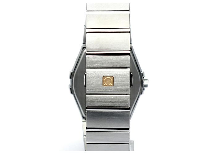 Omega Relógio Constellation Masculino em Aço Prateado Gravado Quartzo com Caixa de Garantia Prata - vista 8