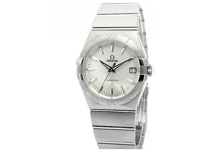 Omega Relógio Constellation Masculino em Aço Prateado Gravado Quartzo com Caixa de Garantia Prata - vista 9