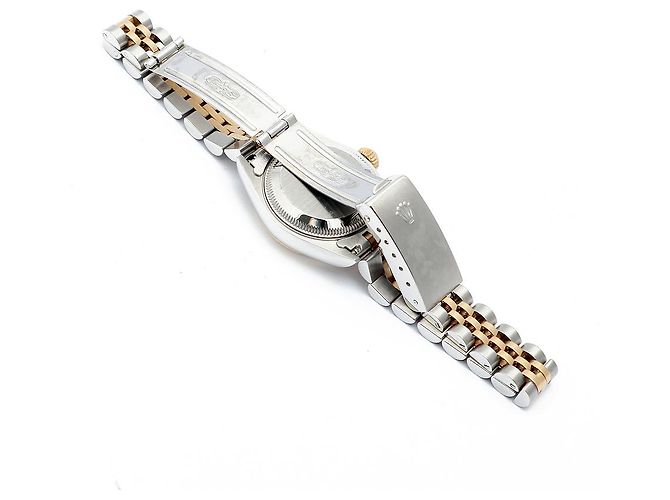 Rolex Relógio Datejust Feminino de Combinação Ouro Champagne e Diamantes Dourado - vista 15