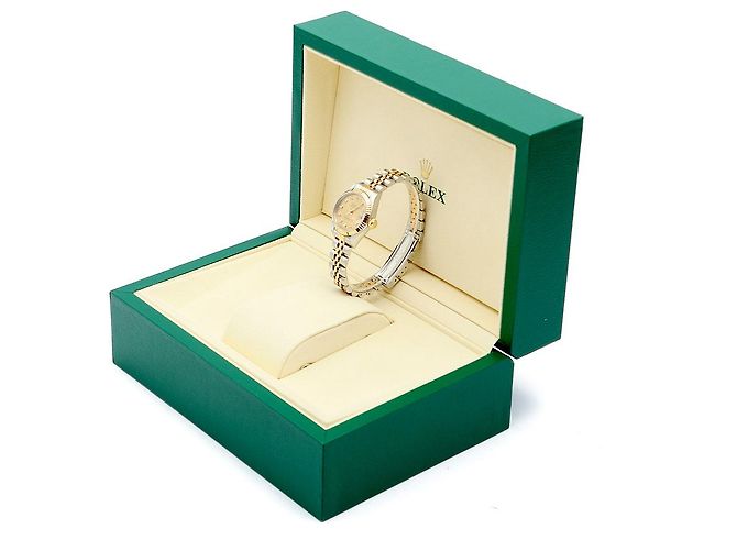 Rolex Relógio Datejust Feminino de Combinação Ouro Champagne e Diamantes Dourado - vista 25