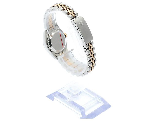 Rolex Relógio Datejust Feminino de Combinação Ouro Champagne e Diamantes Dourado - vista 5