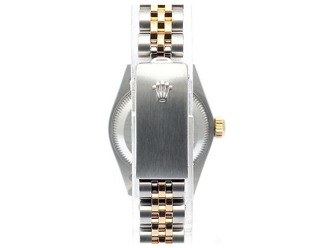 Rolex Relógio Datejust Feminino de Combinação Ouro Champagne e Diamantes Dourado - vista 7