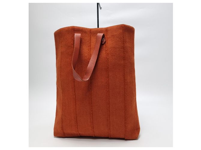 Hermès Amedaba MM Canvas Tote Bag Orange - Ansicht 10