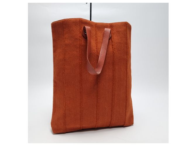 Hermès Amedaba MM Canvas Tote Bag Orange - Ansicht 11