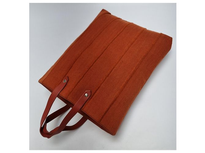 Hermès Amedaba MM Canvas Tote Bag Orange - Ansicht 12