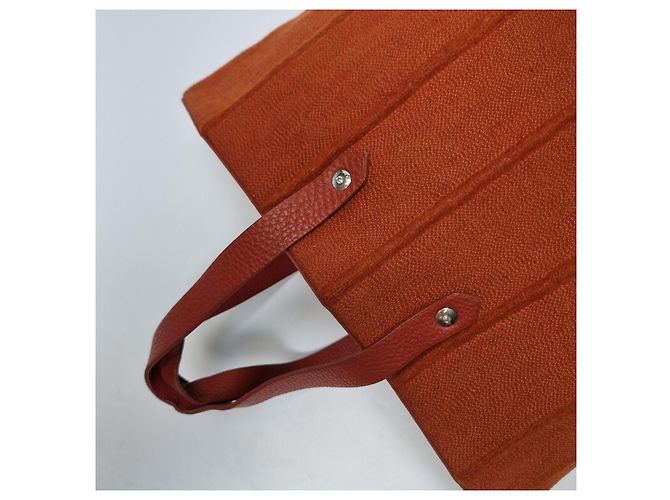 Hermès Amedaba MM Canvas Tote Bag Orange - Ansicht 13