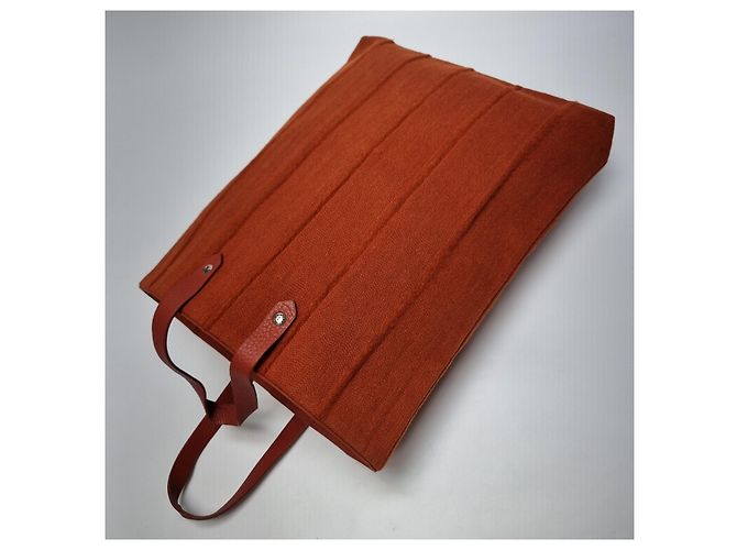 Hermès Amedaba MM Canvas Tote Bag Orange - Ansicht 14